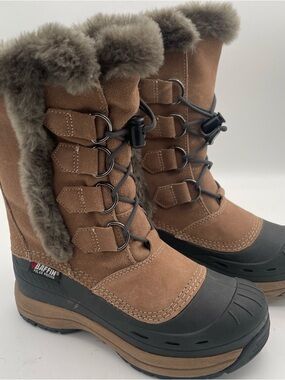 Baffin Brown Suede Faux-Fur Lined Winter Boots